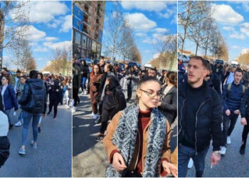 Studentët e Bujqësorit drejt qendrës së Tiranës/ Bllokojnë qarkullimin e makinave. Policia i shoqëron nga pas