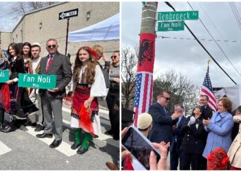 Një rrugë në New York merr emrin e Fan Nolit, shqiptarët në Amerikë: Kjo ditë do të mbetet në histori