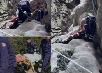 VIDEO/ Momentet nga operacioni i shpëtimit të 24-vjeçarit polak nga Kanionet e Gjipesë. E nxjerrin me barrelë nga gremina
