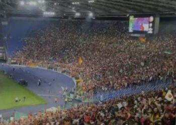 VIDEO/ Zaniolo shënoi gol në ‘Air Albania’, shikoni se çfarë po ndodh në “Olimpico” të Romës