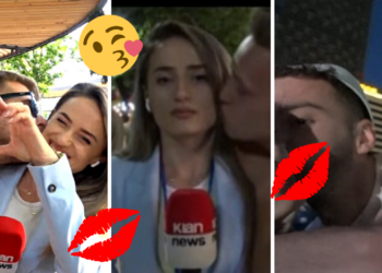 “S’dija ç’të thoja, ngela”/ Mori tre puthje brenda 24 orëve nga tifozët, gazetarja flet për momentet e sikletshme: Obobo çfarë u bë tani se u bë nami…!