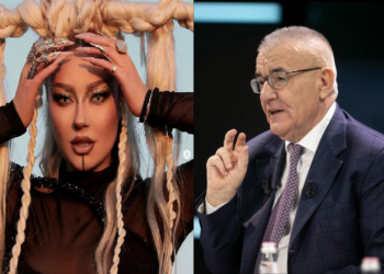 “Po vjen djali nga mali, kalle sonte…”/ Ylli Rakipi ‘sfidon’ Ronela Hajatin, këndon “rap” këngën e Eurovision