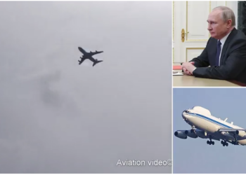 VIDEO+FOTO/ “Avioni i Kijametit” i Putinit shihet duke fluturuar në Moskë, rishfaqet pas 12 vitesh në qiell