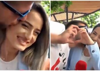 FOTO/ Po raportonte live, tifozi i Feyenoord “mbyt” me puthje gazetaren shqiptare. Bën dhe “zemrën” bashkë me të