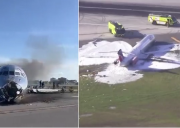 Horror në pistë/ Merr flakë avioni me 126 pasagjerë në aeroportin e Majemit pas problemit me pajisjet e uljes