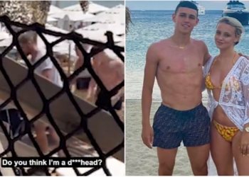 VIDEO+FOTO/ Plas keq mes yllit të Man City dhe patneres së tij gjatë pushimeve në Korfuz, pasi ajo kontrolloi telefonin e Foden