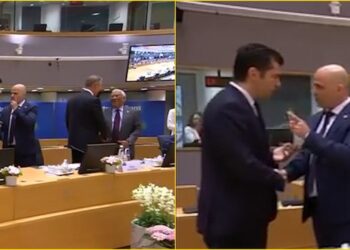 VIDEO/ Tensione mes dy liderve në Samitin e Brukselit, Kovaçevski i drejton gishtin kryeministrit bullgar