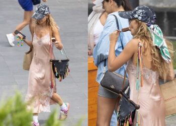 FOTO: Me akullore në dorë dhe pa reçipeta, Rita Ora ‘ngre’ temperaturat në Madrid