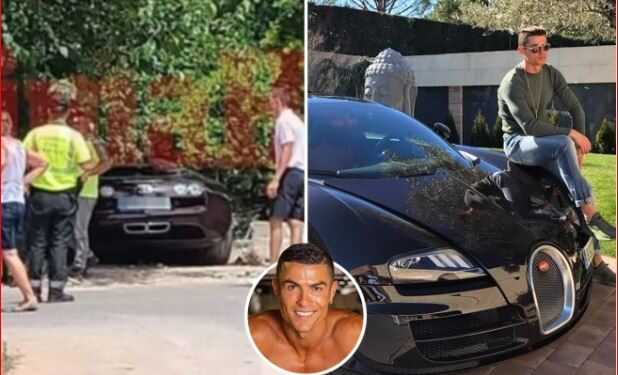 FOTOT/ 1.7 milionë paund dëm, “Bugatti Veyron” i yllit të Mançesterit, Cristiano Ronaldo aksidentohet në Majorka