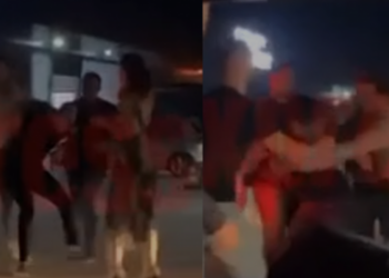 VIDEO/ Vajza dhe djem, sherr masiv mes te rinjve në mes të kryeqytetit