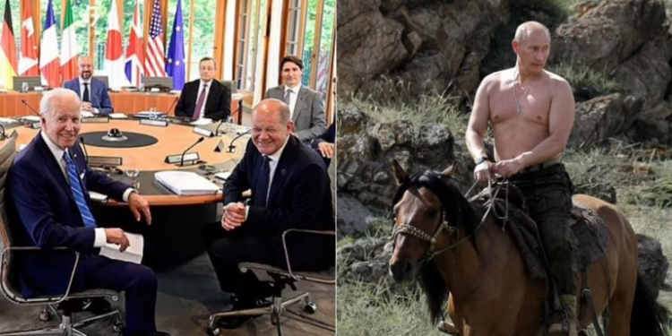 “Do t’i mbajmë xhaketat apo jo?” Liderët e G7 ‘tallen’ me Vladimir Putin