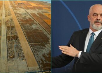 Rama publikon foton: Pista e Aeroportit Ndërkombëtar të Vlorës po merr formën e saj