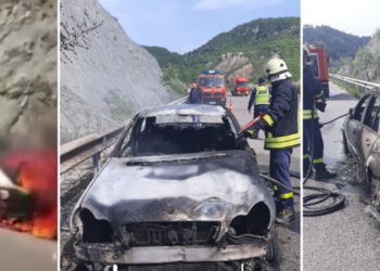 Emri/ Shkrumbohet një makinë në dalje të tunelit Tiranë-Elbasan, kush ishte në timon. Dyshimet e para