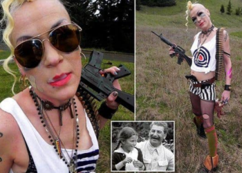 FOTO/ E armatosur, me tatuazhe, bionde dhe me bluzën e grisur: Njihuni me mbesën “e fortë” të diktatorit Josef Stalin