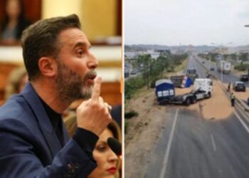 Kamioni me grurë përmbyset në autostradë, reagon ashpër Erion Braçe: Zotërinj të policisë, buka nuk shkelet!