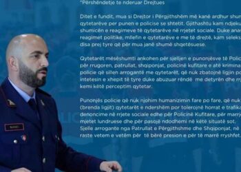 Gledis Nano, ultimatum drejtuesve të policisë pas ankesave të qytetarëve: Akuzoheni si të korruptuar e arrogantë. Masa urgjente