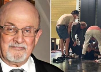 Mbante maskë të zezë/ Detajet e sulmit ndaj shkrimtarit Salman Rushdie, autori ishte mes publikut