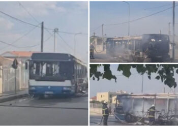 Detajet/ Shkrumbohet nga flakët autobusi në Durrës, dyshohet për…