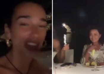VIDEO: Yuri Kim shfaqet krah Dua Lipës, buzë detit shijojnë koktejet dhe këngët e Nexhmije Pagarushës