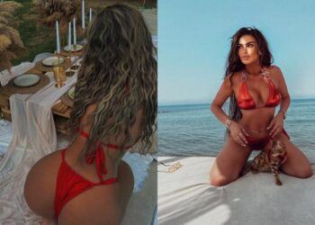 FOTO/ “Pse më lëpin e pastaj kafshon?” Kallashi provokon me macen në mes të këmbëve nga bregdeti shqiptar