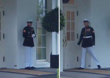 VIDEO/ Rrufeja godet “Shtëpinë e Bardhë”: Ja momenti kur marinsi braktis detyrën dhe ikën nga frika