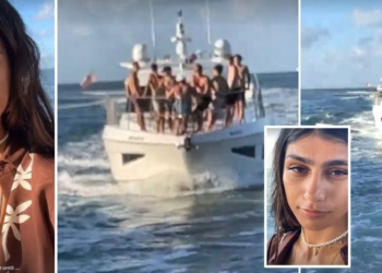 FOTO/ Modelja “hot” me pushime, trembet nga barka e mbushur me burra që e ndjek gjatë lundrimit me jaht