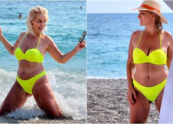 FOTOT/ Sfidon edhe vajzat e reja! Monika Lubonja shfaqet në superformë me bikini, aktorja nuk njeh moshë