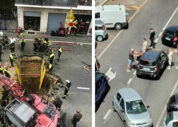 VIDEO/ E rrallë në qendër të kryeqytetit: 4 burra ngecin në tunelin që hapën për të grabitur bankën, pasi u shemb galeria njoftuan zjarrfikësit