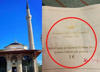 “Paguaj 1 euro ose …!”/ KMSH bën me pagesë hyrjen në Xhaminë Et’hem Beut në Tiranë