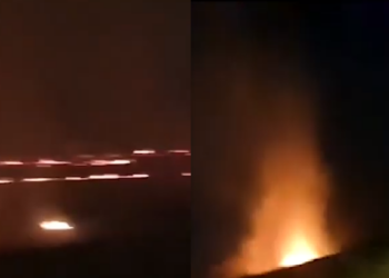 VIDEO/ Zjarr në Novoselë, flakët përhapen përgjatë autostradës. Zjarrfikëset në vendngjarje