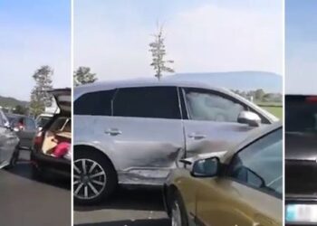 Aksident në rrugën e Rinasit, përplasen 4 makina