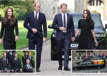 FOTO/ Ç’po ndodh me vëllezërit e familjes mbretërore? William dhe Harry “armëpushim” në funeralin e Elizabeth II