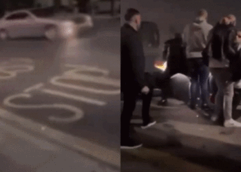 VIDEO/ I riu bën drift jashtë lokalit në Londër ku performoi artisti shqiptar, përplas rëndë 4 persona