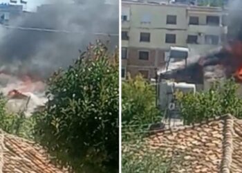 Përfshihet nga flakët shtëpia në Patos, zjarrfikësit kërkojnë përforcime