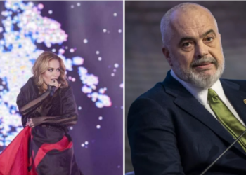 “Faleminderit kinge”/ Elektrizoi Tiranën me flamurin shqiptar, Rama përshëndet Rita Orën