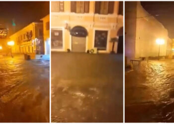 VIDEO/ Përmbytet Shkodra gjatë natës, pedonalja kthehet në “lumë të rrëmbyeshëm”. Probleme me kanalizimet
