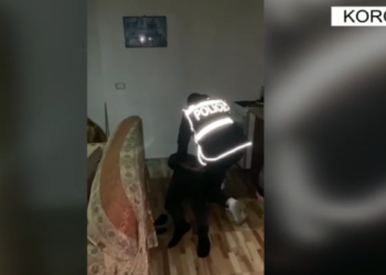 VIDEO/ Momenti kur policët trokasin në derë, më pas shtrinë në tokë të dyshuarin, dalin pamjet e operacionit antidrogë në Korçë