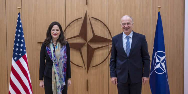 US Deputy National Security Advisor for Cyber and Emerging Technologies, Anne Neuberger visits NATO and meets with NATO Deputy Secretary General Mircea Geoană