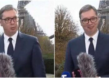 VIDEO/ Vuçiç shpëton ‘për një fije’ pas takimit me Macron: Për pak më goditi, por unë as që lëviza vendit. Dikush ma ka bërë kastile