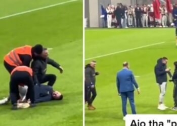 VIDEO/ Faqja e njohur angleze publikon momentin e propozimit për martesë në stadiumin ‘Air Albania’