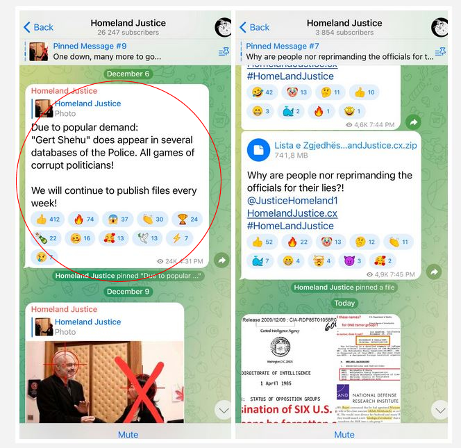 Kush fshihet pas ‘Homeland Justice’ në Telegram? Hackerat akuzojnë për një grup fals me 26 mijë anëtarë