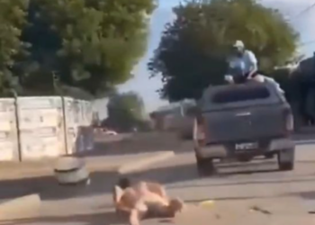 VIDEO / Po i binte daulles lakuriq, tifozi i Argjentinës rrëzohet nga makina dhe shkakton të qeshura