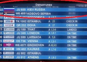 Aeroporti i Beogradit shfaq fluturime drejt “Kosovës serbe” dhe “Kievit rus””, investigimi i DW: Provokim i qëllimshëm