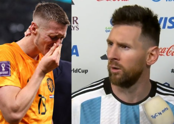 Messi ndërpret intervistën dhe i kthehet futbollistit holandez: Çfarë ke që shikon, budalla?