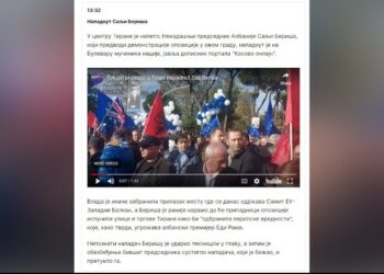 Kritika samitit në Tiranë/ Propaganda e ‘Russia Today’ nderon protestën dhe merr në “mbrojtje” Berishën: S’ka interes për BE…!