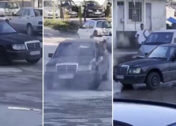 VIDEO/ Kreu manovra të rrezikshme në zonë të banuar, e pëson keq shoferi në Vlorë