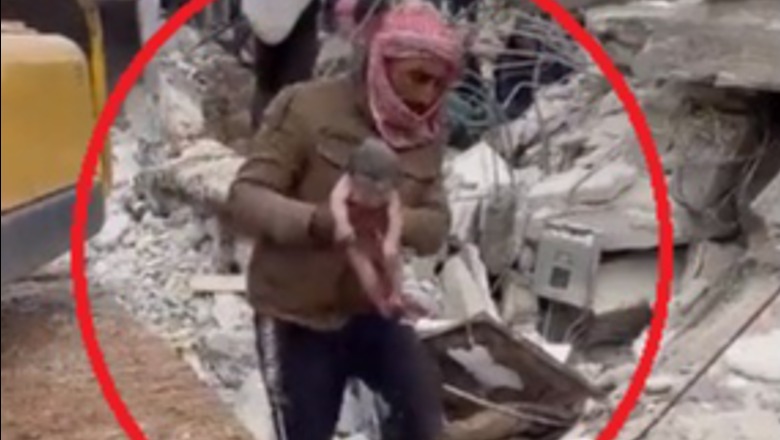 VIDEO/ Nëna nën rrënojat e tërmetit sjell në jetë foshnjën, por vetë vdes! Qytetari merr të sapolindurin në duar