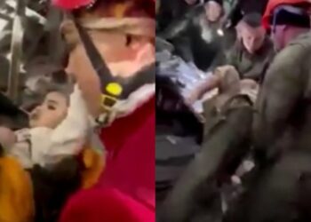 VIDEO / ‘Heronjtë’ nga Kosova shpëtojnë 2-vjeçarin dhe nënën e tij nga rrënojat