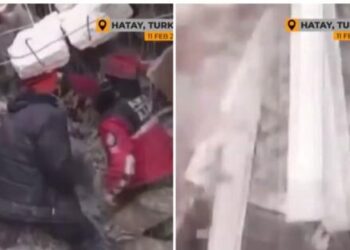 VIDEO/ Pamje të rënda: Ja momenti kur ndërtesa zë poshtë ekipet e kërkim-shpëtimit në Turqi
