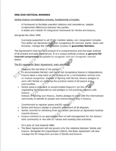 Takimi i Ohrit/ Ja dokumenti që pritet të firmoset nga Kurti dhe Vuçiç. Faksimile